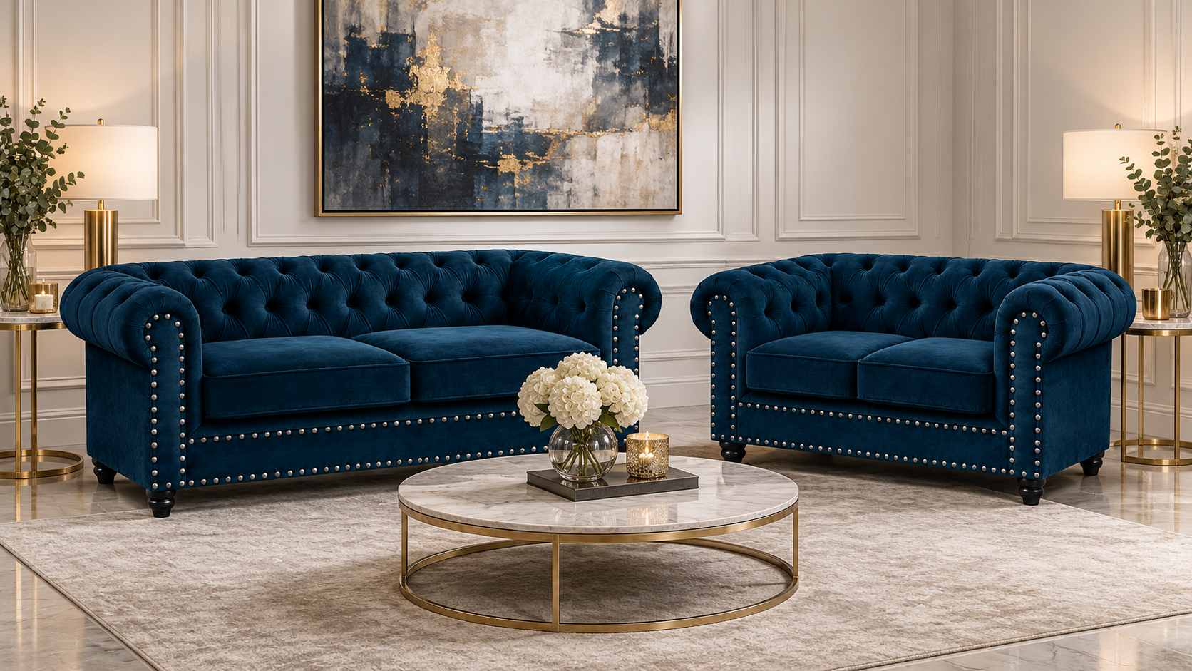 Chesterfield Ashford - Velvet Blue - Image 6