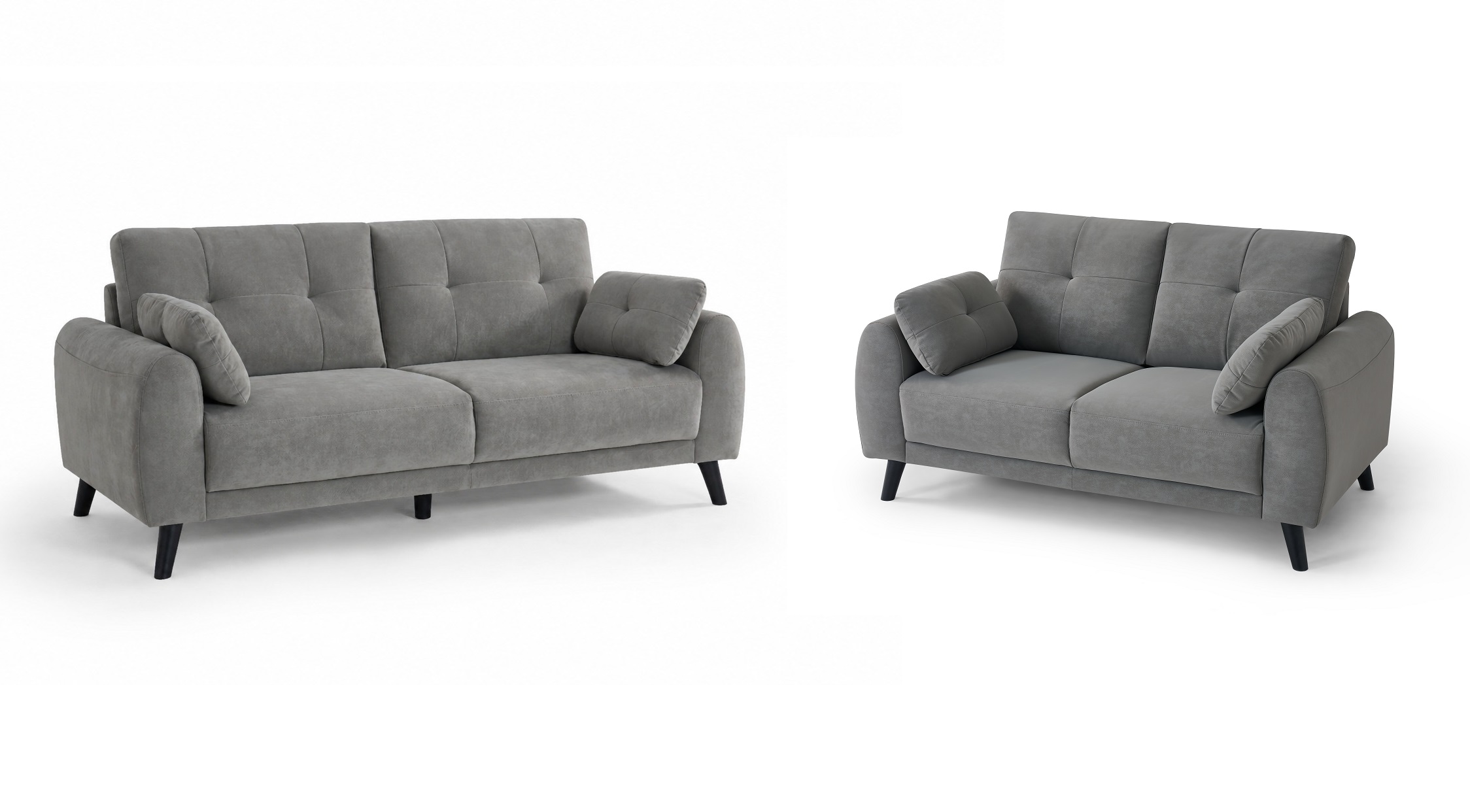 Roma - Faux Suede Grey